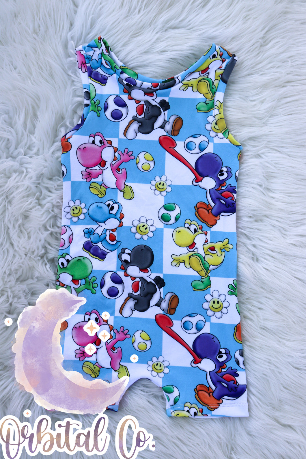 Yshi checker tank romper